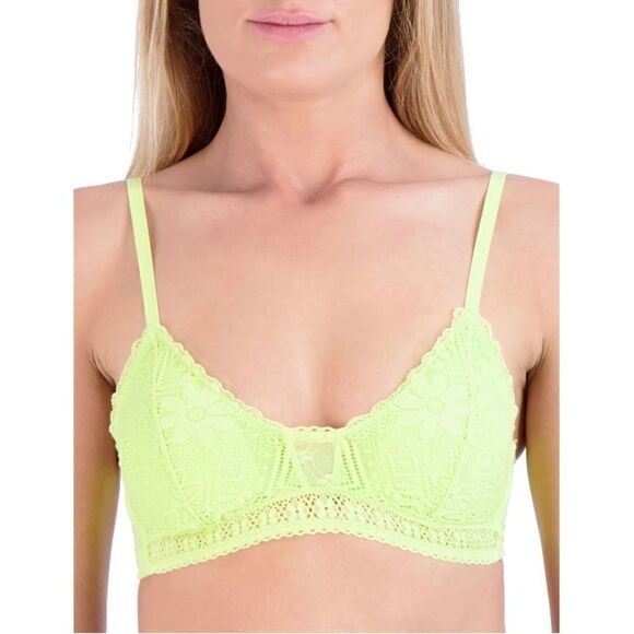 Women’s Juniors Triangle Floral Lace Bralette Bra 2-Pack - Picture 3 of 6